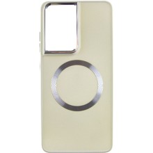 TPU чохол Bonbon Metal Style with MagSafe для Samsung Galaxy S24 Ultra – Білий