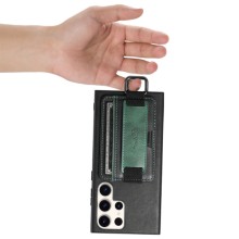 Шкіряний чохол Wallet case and straps для Samsung Galaxy S24 Ultra – Чорний