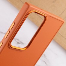 TPU чехол Bonbon Metal Style для Samsung Galaxy S24 Ultra – Оранжевый