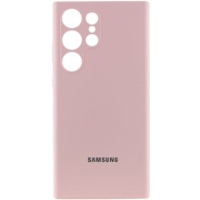 Чехол Silicone Cover Lakshmi Full Camera (AAA) with Logo для Samsung Galaxy S24 Ultra – Розовый