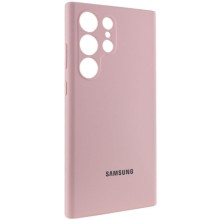 Чохол Silicone Cover Lakshmi Full Camera (AAA) with Logo для Samsung Galaxy S24 Ultra – Рожевий