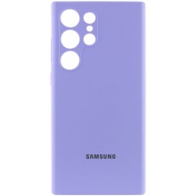 Чохол Silicone Cover Lakshmi Full Camera (AAA) with Logo для Samsung Galaxy S24 Ultra – Бузковий