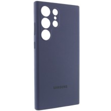 Чохол Silicone Cover Lakshmi Full Camera (AAA) with Logo для Samsung Galaxy S24 Ultra – Темно-синій