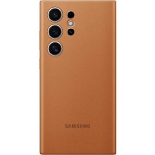 Кожаный чехол Leather Case (AAA) для Samsung Galaxy S24 Ultra – Brown