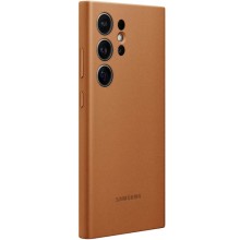 Шкіряний чохол Leather Case (AAA) для Samsung Galaxy S24 Ultra – Brown