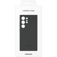 Шкіряний чохол Leather Case (AAA) для Samsung Galaxy S24 Ultra – Чорний