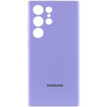 Чехол Silicone Cover Lakshmi Full Camera (AAA) with Logo для Samsung Galaxy S24 Ultra (Сиреневый)