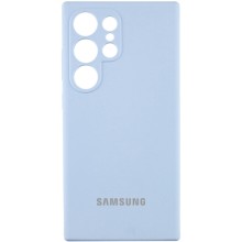 Чохол Silicone Cover Lakshmi Full Camera (AAA) with Logo для Samsung Galaxy S24 Ultra – Блакитний