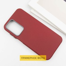 Кожаный чехол Leather Case Metal Buttons для Samsung Galaxy S24 Ultra – Красный