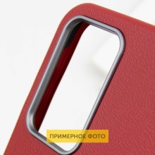 Кожаный чехол Leather Case Metal Buttons для Samsung Galaxy S24 Ultra – Красный