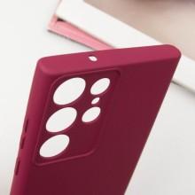 Чехол Silicone Cover Lakshmi Full Camera (AA) для Samsung Galaxy S24 Ultra – Бордовый