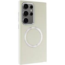 TPU чехол Bonbon Metal Style with MagSafe для Samsung Galaxy S24 Ultra (Белый)