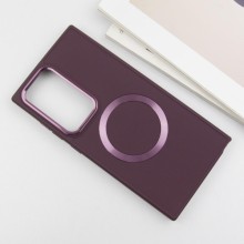 TPU чохол Bonbon Metal Style with MagSafe для Samsung Galaxy S24 Ultra – Бордовий