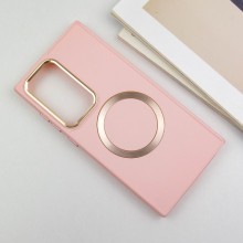 TPU чохол Bonbon Metal Style with MagSafe для Samsung Galaxy S24 Ultra – Рожевий