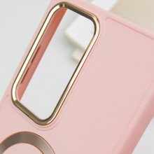 TPU чохол Bonbon Metal Style with MagSafe для Samsung Galaxy S24 Ultra – Рожевий