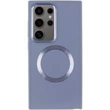 TPU чохол Bonbon Metal Style with MagSafe для Samsung Galaxy S24 Ultra – Сірий