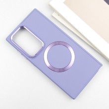 TPU чохол Bonbon Metal Style with MagSafe для Samsung Galaxy S24 Ultra – Бузковий