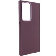 TPU чехол Bonbon Metal Style для Samsung Galaxy S24 Ultra (Бордовый)