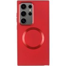 TPU чехол Bonbon Metal Style with MagSafe для Samsung Galaxy S24 Ultra (Красный)