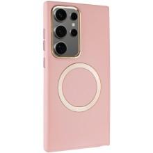 TPU чехол Bonbon Metal Style with MagSafe для Samsung Galaxy S24 Ultra (Розовый)