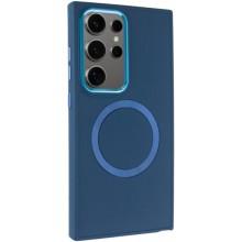 TPU чехол Bonbon Metal Style with MagSafe для Samsung Galaxy S24 Ultra (Синий)