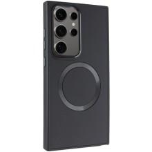 TPU чехол Bonbon Metal Style with MagSafe для Samsung Galaxy S24 Ultra (Черный)