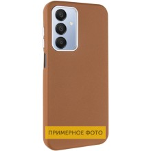 Кожаный чехол Leather Case Metal Buttons для Samsung Galaxy S24 Ultra – Коричневый