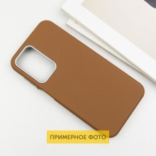 Кожаный чехол Leather Case Metal Buttons для Samsung Galaxy S24 Ultra – Коричневый