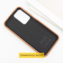 Кожаный чехол Leather Case Metal Buttons для Samsung Galaxy S24 Ultra – Коричневый