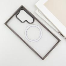 TPU+PC чехол Metal Buttons with MagSafe Colorful для Samsung Galaxy S24 Ultra – Серый