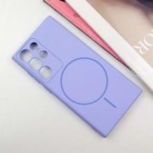 Чехол Silicone Cover Lakshmi Full Camera (AA) with MagFit для Samsung Galaxy S24 Ultra – Сиреневый