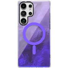 Чехол TPU Shiny Mountain (MagFit) для Samsung Galaxy S24 Ultra – Фиолетовый