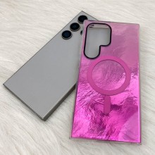 Чехол TPU Shiny Mountain (MagFit) для Samsung Galaxy S24 Ultra – Розовый