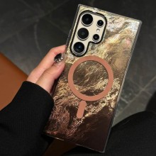Чехол TPU Shiny Mountain (MagFit) для Samsung Galaxy S24 Ultra – Коричневый
