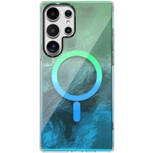 Чехол TPU Shiny Mountain (MagFit) для Samsung Galaxy S24 Ultra – Зеленый
