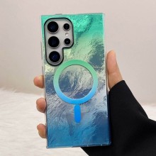 Чехол TPU Shiny Mountain (MagFit) для Samsung Galaxy S24 Ultra – Зеленый