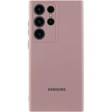 Чехол Silicone Cover Lakshmi Full Camera (AA) with logo для Samsung Galaxy S24 Ultra – Розовый