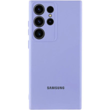 Чехол Silicone Cover Lakshmi Full Camera (AA) with logo для Samsung Galaxy S24 Ultra – Сиреневый