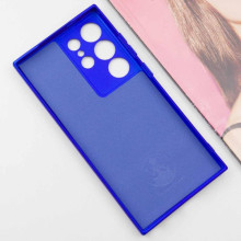 Чехол TPU GETMAN Liquid Silk Full Camera для Samsung Galaxy S24 Ultra – Синий