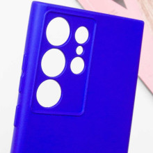 Чехол TPU GETMAN Liquid Silk Full Camera для Samsung Galaxy S24 Ultra – Синий