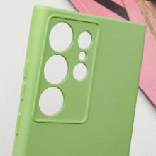 Чехол TPU GETMAN Liquid Silk Full Camera для Samsung Galaxy S24 Ultra – Зеленый