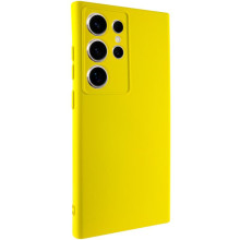 Чехол TPU GETMAN Liquid Silk Full Camera для Samsung Galaxy S24 Ultra – Желтый