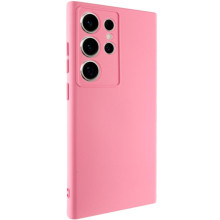 Чехол TPU GETMAN Liquid Silk Full Camera для Samsung Galaxy S24 Ultra – Розовый