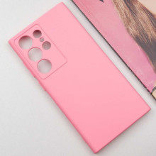 Чехол TPU GETMAN Liquid Silk Full Camera для Samsung Galaxy S24 Ultra – Розовый
