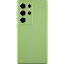Чехол TPU GETMAN Liquid Silk Full Camera для Samsung Galaxy S24 Ultra – Зеленый