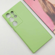 Чехол TPU GETMAN Liquid Silk Full Camera для Samsung Galaxy S24 Ultra – Зеленый