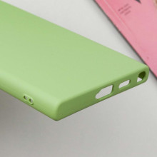 Чехол TPU GETMAN Liquid Silk Full Camera для Samsung Galaxy S24 Ultra – Зеленый
