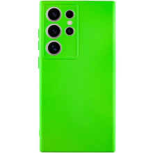 Чехол TPU GETMAN Liquid Silk Full Camera для Samsung Galaxy S24 Ultra – Салатовый