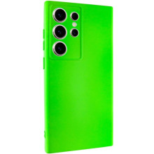 Чехол TPU GETMAN Liquid Silk Full Camera для Samsung Galaxy S24 Ultra – Салатовый