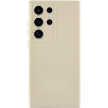 Чехол TPU GETMAN Liquid Silk Full Camera для Samsung Galaxy S24 Ultra – Песочный